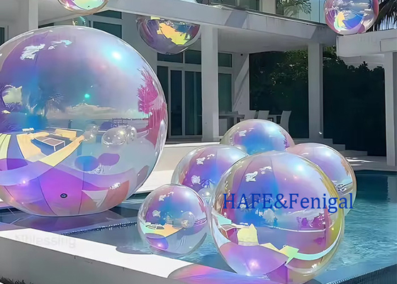 Advertising Decoration Giant Silver Inflatable Sphere Mirror Ball Reflective Balloon For Festival Party
