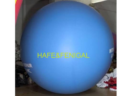 7ft Blue White Ads Balloon With Logo Printing Mounted On Ceiling Or Truss Use