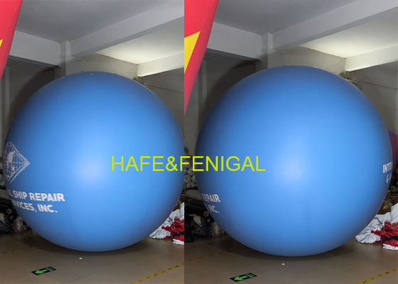 7ft Blue White Ads Balloon With Logo Printing Mounted On Ceiling Or Truss Use