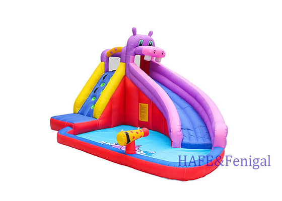 Water Gun Design Inflatable Water Slide Jumping Castle House For Kids