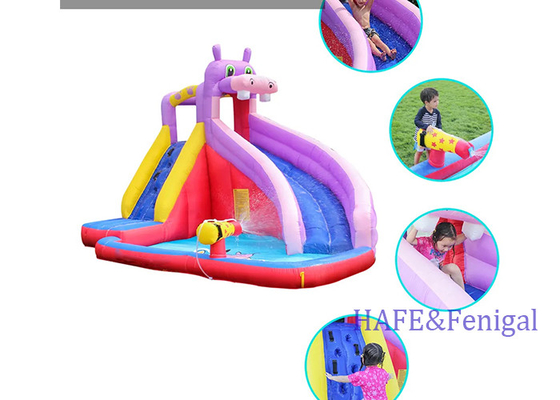 Water Gun Design Inflatable Water Slide Jumping Castle House For Kids