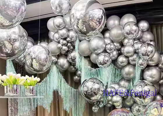 Colourful Mirror Reflective Inflatable PVC Iridescent Ball For Party Anniversary Deco