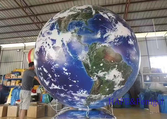 Event Decoration Atmosphere Inflatable Globe Light LED With Continuous Inflation Design Supports Customization
