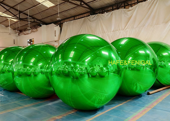 4ft, 5ft, 6ft Green Blue PVC Mirror Balloons for Indoor or Outdoor Art Installations