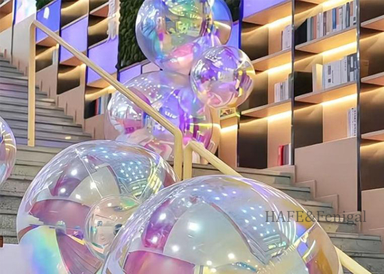 Quả bóng gương tùy chỉnh đầy hơi Quả bóng đầy màu sắc Thiết kế quảng cáo cho lễ hội