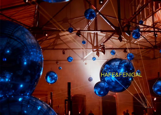 PVC chất lượng cao khí cầu gương màu xanh bóng PVC lấp lánh cho trang trí sự kiện thanh lịch