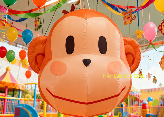 Custom Inflatable Cartoon Elephant Or Monkey For Children Entertainment Centers
