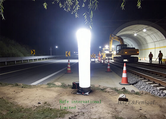 Tháp đèn bơm hơi Columnus với công suất 100.000-110.000 lm để triển khai nhanh chóng và hoạt động hai nguồn AC/DC