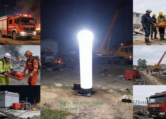 1000W Simple And Rapid   Inflatable Light Tower Pillars For A Large Area Illumination
