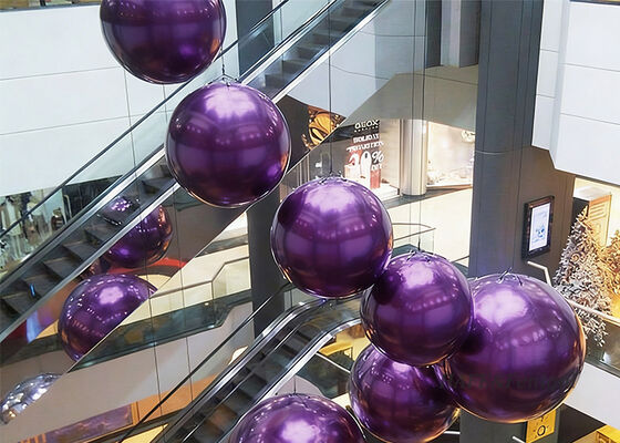 0.8mm PVC Reflective Mirror Balloons Suitable For Hanging Decorations In Shopping Malls