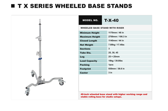HAFE TX Series Steel Film Light Stand với Capacity Load Capacity 80 kg, Xây dựng bằng thép cao cấp, và chân có thể tháo rời & Bảng khóa xoay 360 °