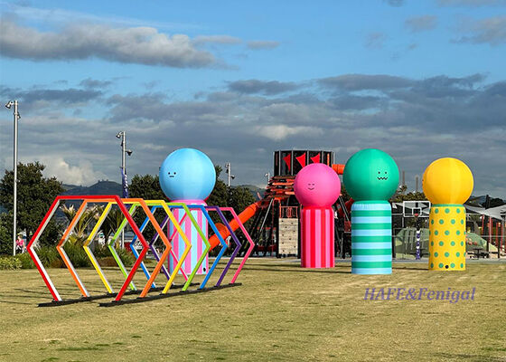 Customizable Giant Inflatable Character Columns with LED Lighting for Quick Setup Outdoor Events