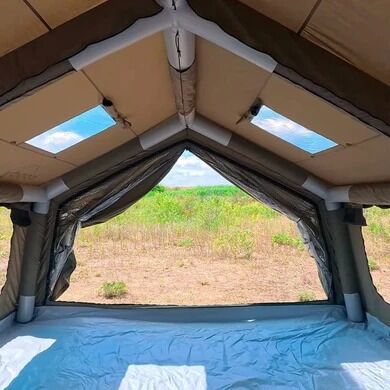 Quick Setup Inflatable Air Tent with Waterproof Floor and Reinforced A-Frame for Outdoor Camping