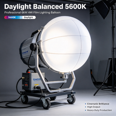 Professional 6kW HMI Film Lighting Balloon with 5600K Daylight and DMX Control